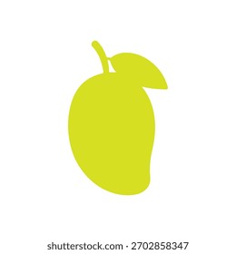 Yellow Mango silhouette icon vector illustration on white background