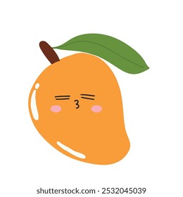 yellow mangoes sweet character cartoon design element