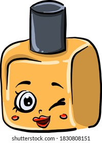 Yellow manicure, illustration, vector on white background