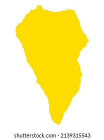 Yellow map of La Palma