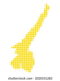 Yellow map of Lake Garda svg