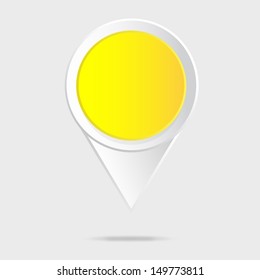 Yellow map pins