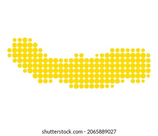 Mapa amarillo de Sao Miguel