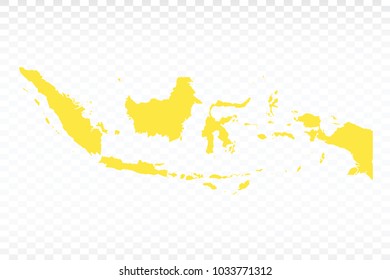 Yellow map-Indonesia map. Each city and border has separately for your infographics and earth template for website. Vector illustration eps 10.