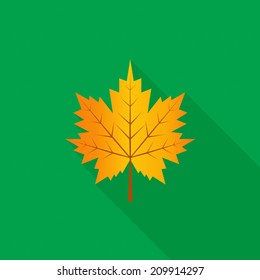 Yellow maple leaf symbol - Vector