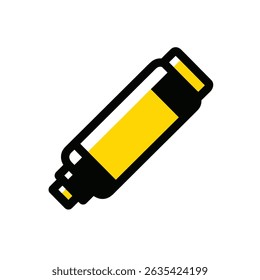 Yellow marker highlights text isolated bright background
