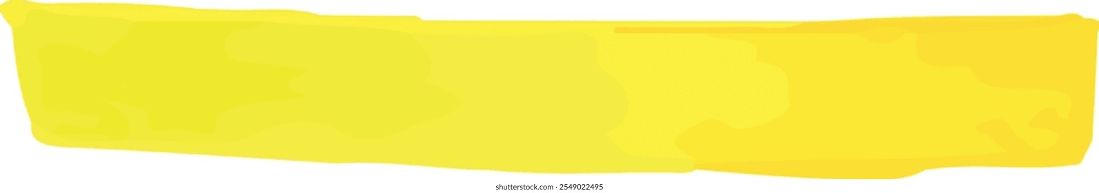 Linha de marcação amarela. Marca de faixa de marca-texto permanente
