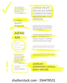 yellow marker text selection