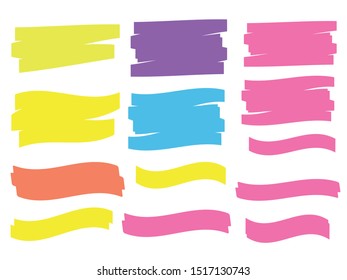 yellow marker text selection. Yellow watercolor hand drawn highlight