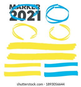 yellow marker text selection. Yellow watercolor hand drawn highlight
