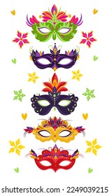 Yellow masquerade masks. Mardi Gras costume element.  For Carnival Birthday party.