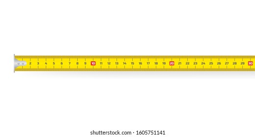 Yellow Measure Tape Ruler Instrument Measuring Stock Vector (Royalty ...