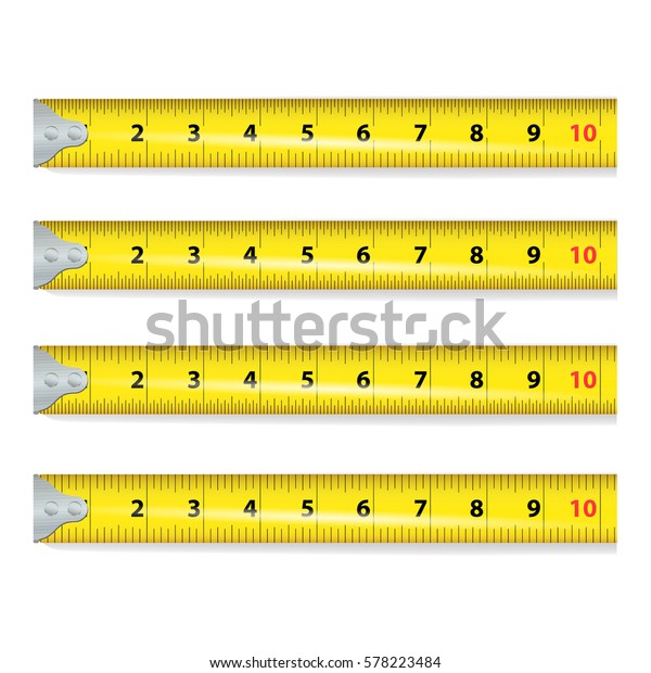 Vektor Stok Yellow Measure Tape Vector Measure Tool (Tanpa Royalti