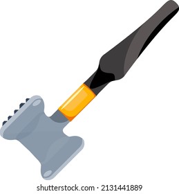 Yellow meat hammer, illustration, vector on a white background.