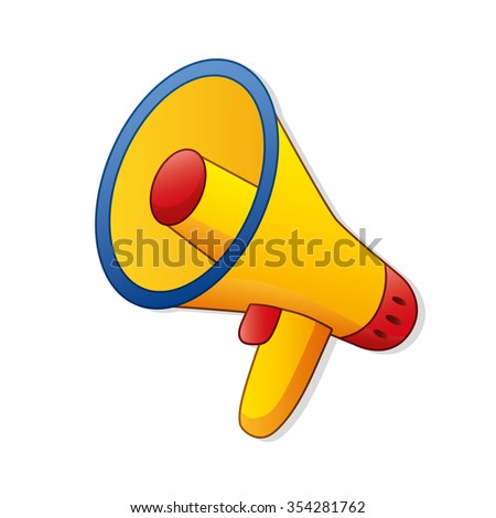 Yellow megaphone.