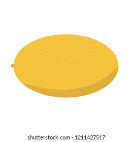 Yellow Melon vector icon. Illustration for your design