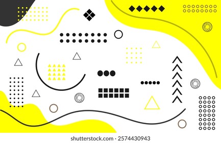 Yellow Memphis Abstract Art for Geometric Lovers