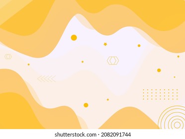 abstraktes gelbes Memphis-Hintergrunddesign