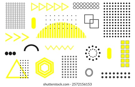 Yellow Memphis Abstract Patterns and Backgrounds