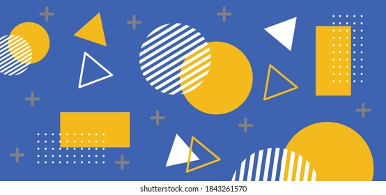 yellow memphis background vector download