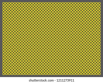 Yellow Mesh-Net Vector On Gray Background 