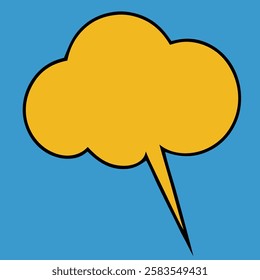 yellow message bubble social media