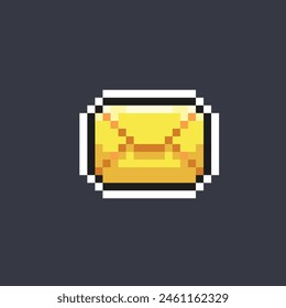 Gelbe Nachricht im Pixel Art-Stil