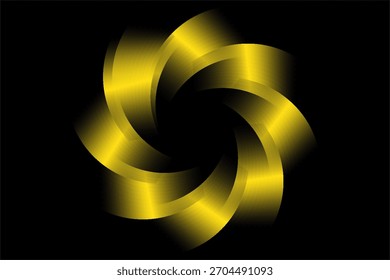 Ilustración realista de Vector 3d de marcos circulares de metal amarillo. Primer, segundo y tercer lugar medallas o Botones aislados sobre fondo negro. Certificado. Calidad en blanco, moderno