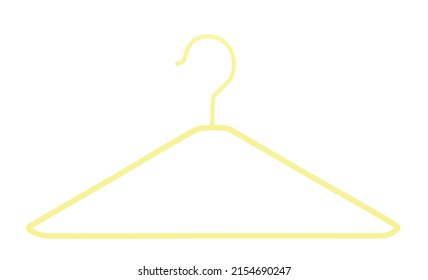 Percha de metal amarillo.  ilustración vectorial