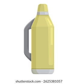 Yellow metal thermos flask with handle, keeping your drink warm or cold for hours