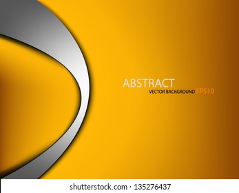 Fundo de vetor de metal amarelo sobrepor dimensão 3d quadro de mensagem gráfica para texto e mensagem design frame sombra linha para design moderno eps10