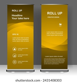 Diseño vertical de la plantilla, para el folleto, negocio, volante, infografías. X-banner moderno y bandera-banner publicitario. ilustración vectorial