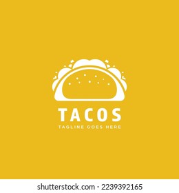 icono del logo de tacos mexicanos amarillos