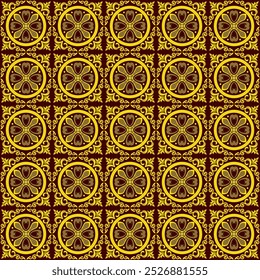 yellow mexican talavera ceramic tiles, traditional handcrafted. talavera vector pattern