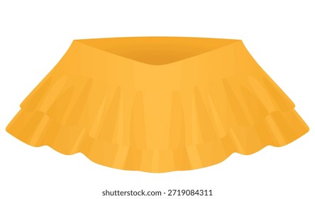 Yellow micro skirt. vector illustration
