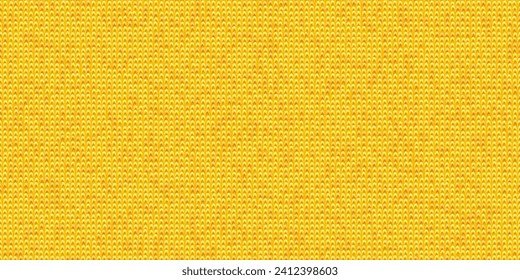 Yellow microfiber seamless pattern with loops. Top view of a fluffy towel or rag for wiping dust. Vector illustration with fabric texture