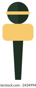 yellow microphone for audio recording
