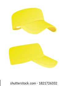 Yellow military cap. vector illustration