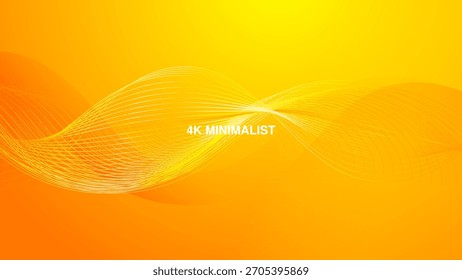 Fondo amarillo del degradado del arte de la línea mínima, eps 10