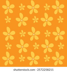Yellow minimalist floral background color