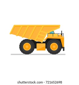 Big Yellow Mining Truck Vector Illustration Stock Vector (Royalty Free ...