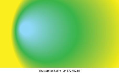 Yellow, mint color combination radial type gradient background design. 