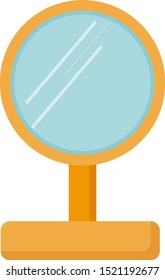 Espejo amarillo, ilustración, vector sobre fondo blanco.