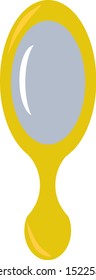 Espejo amarillo, ilustración, vector sobre fondo blanco.