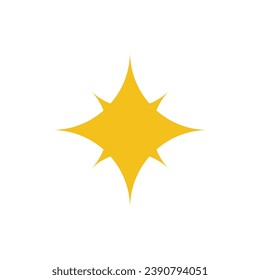 Yellow Mixed Stars Vector Illustration