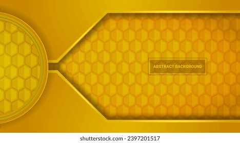 yellow modern abstract background, with hexagonal pattern