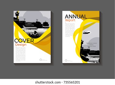 Yellow Modern Circle Yellow  Cover Design Modern Book Cover Abstract Brochure Cover  Template,annual Report, Magazine And Flyer Layout Vector A4