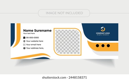 yellow modern email signature design