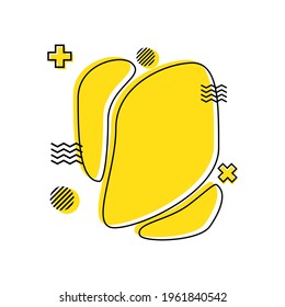 Yellow modern flat banner. best for product promotion on social media, etc.