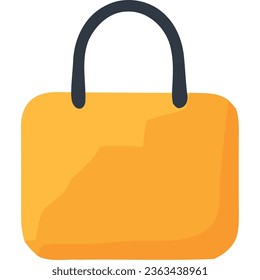 yellow and modern handbag icon isolated